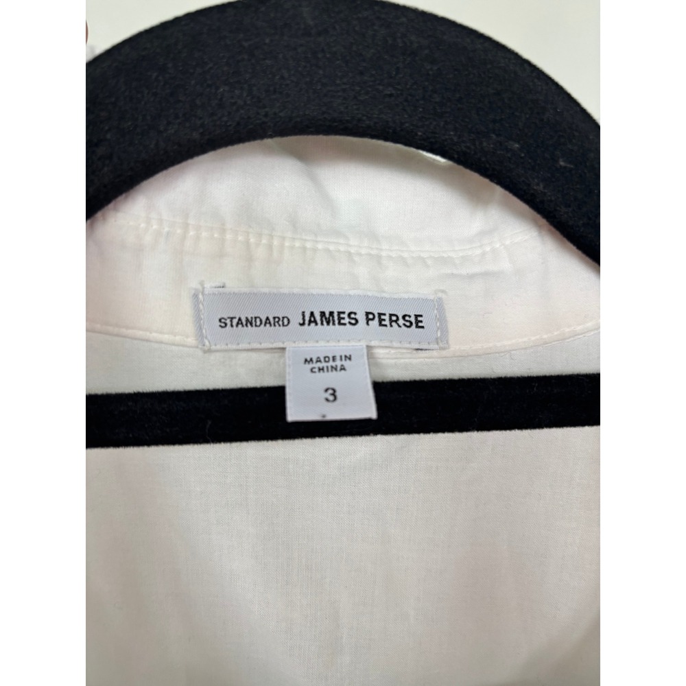 Standard James Perse‎ White Button Down Shirt ASO Bella Swan Twilight Sz 3 - Picture 3 of 10